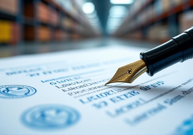 Official contract and stamps